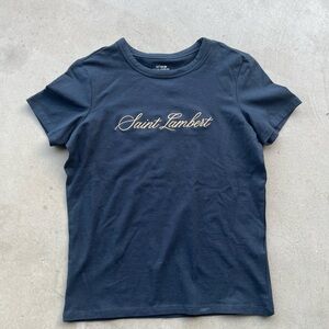 Navy baby tee